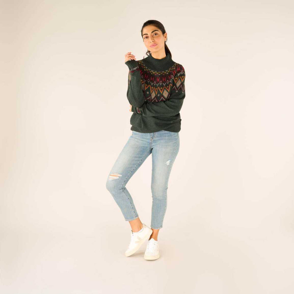 Sherpa - Indu Eco Mock Neck - Women's - Forest