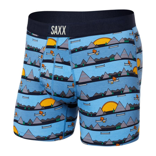 SAXX - Ultra Super Soft Boxer Brief Fly - Lazy River- Blue