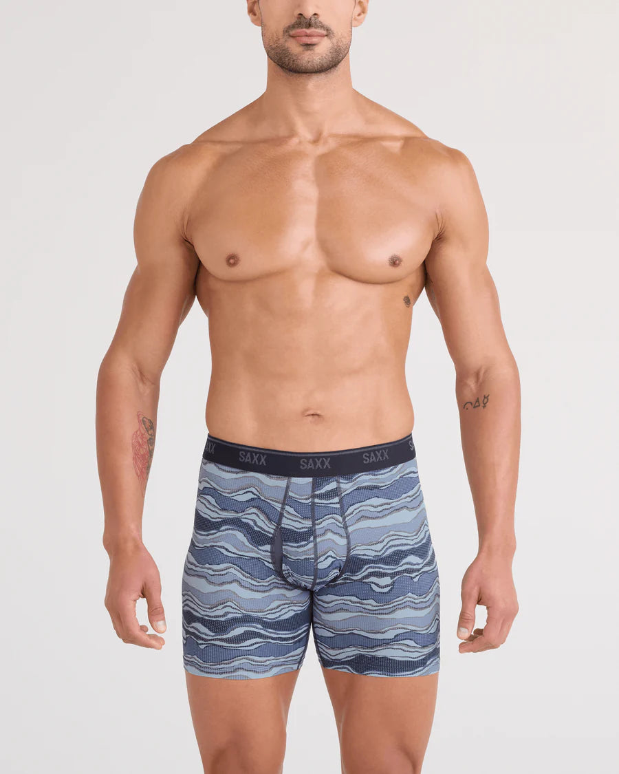 Saxx - Quest Quick-Dry Mesh Boxer Brief Fly - Lazy River Multi
