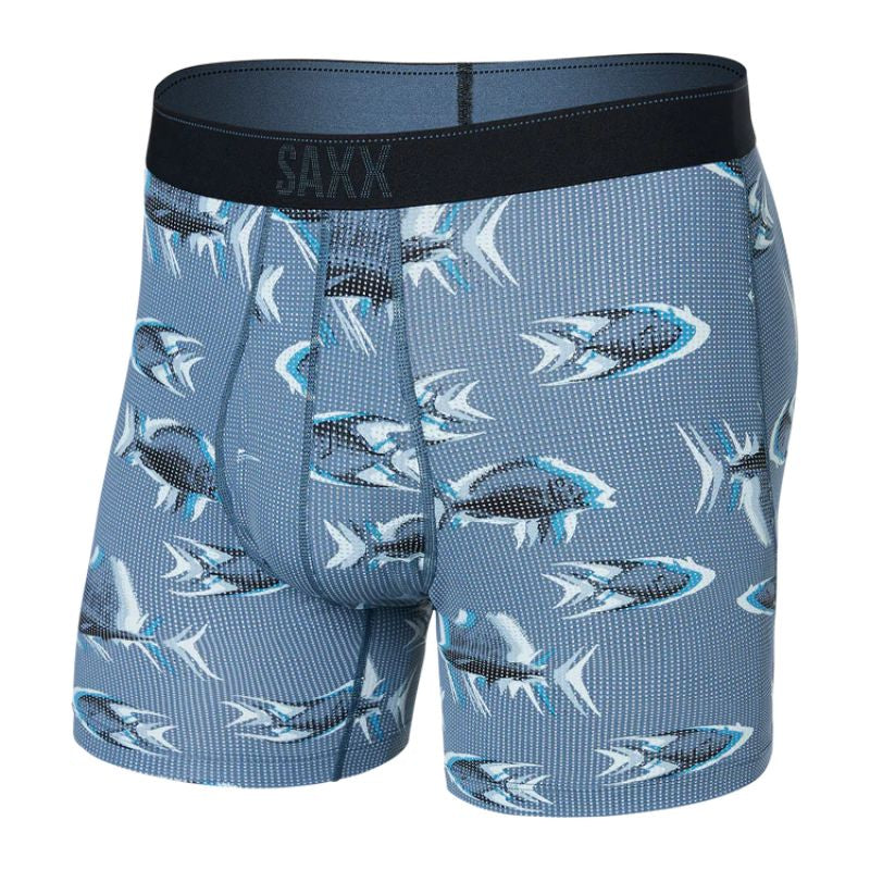 SAXX - Quest Quick Dry Mesh Boxer Brief Fly - Coho-Black