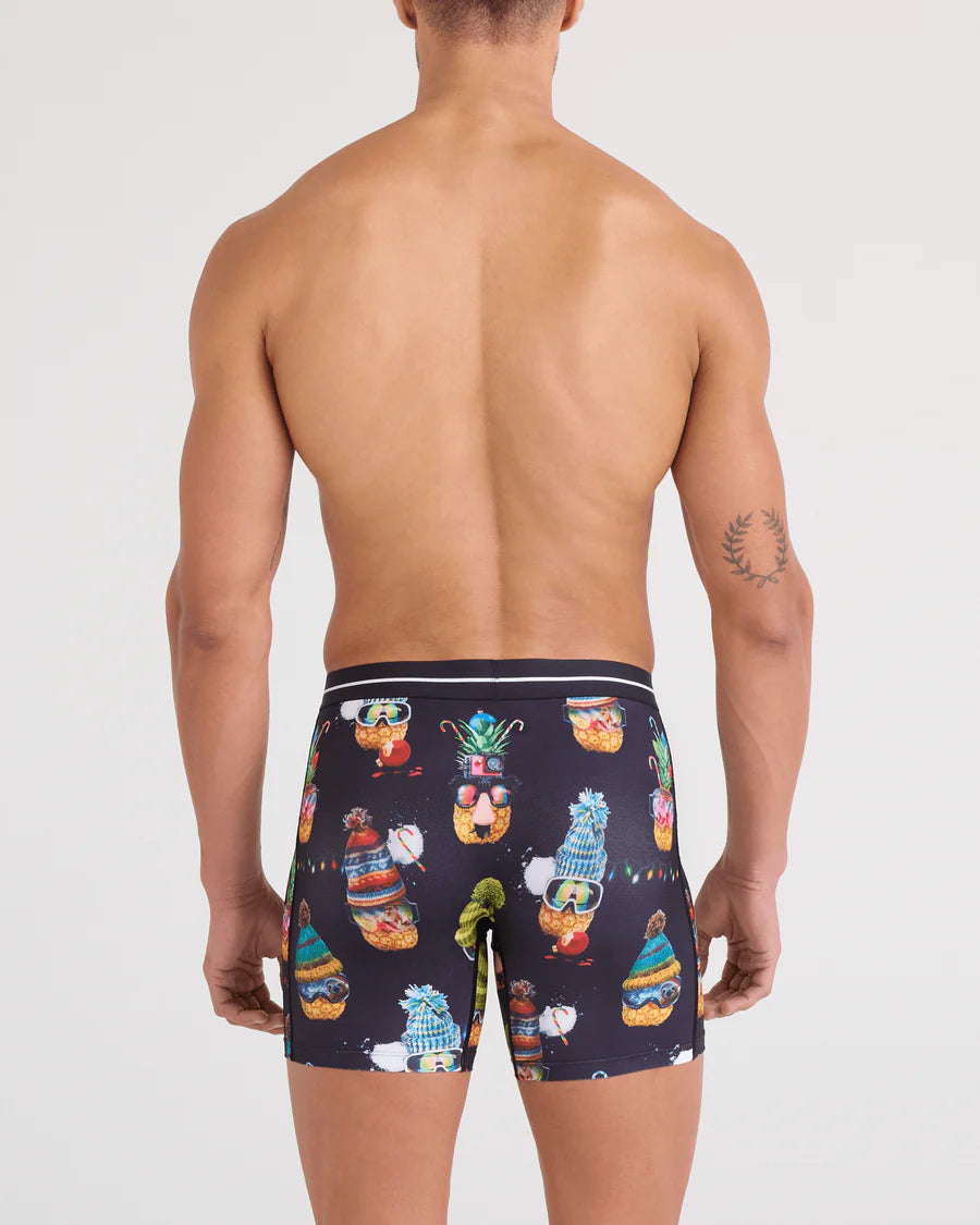 Saxx - Volt Breathable Mesh Boxer Brief - Deck The Pineapples Black
