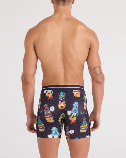 Saxx - Volt Breathable Mesh Boxer Brief - Deck The Pineapples Black