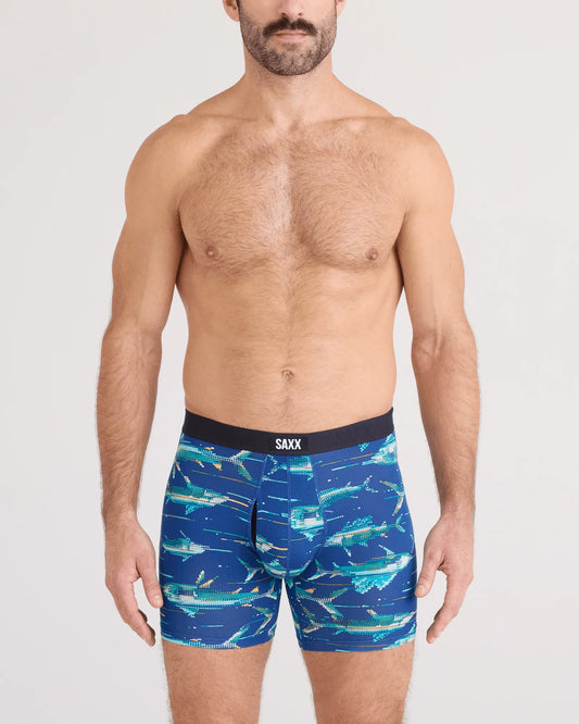 SAXX - Vibe Xtra Boxer Brief Fly - Digi Fish Sapphire