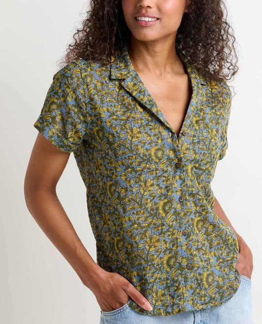Toad and Co - Camp Cove Short Sleeve Shirt - North Shore Block Print