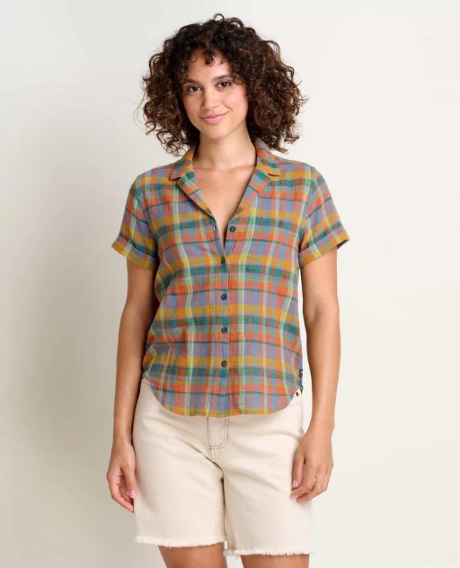Toad and Co - Camp Cove Short Sleeve Shirt - Umber Plaid