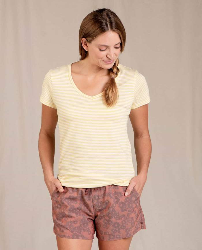 Toad and Co - Marley Short Sleeve V-Neck Tee - Iron