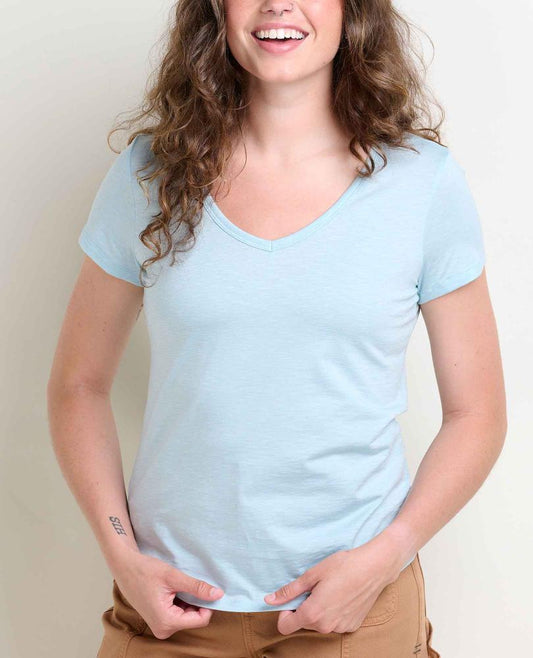 Toad and Co - Marley Short Sleeve V-Neck Tee - Skyway