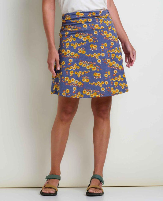 Toad and Co - Chaka Skirt - Blue Shadow Daisy Print