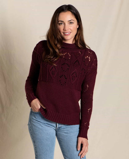 Toad and Co - Tupelo II Cable Sweater - Auburn