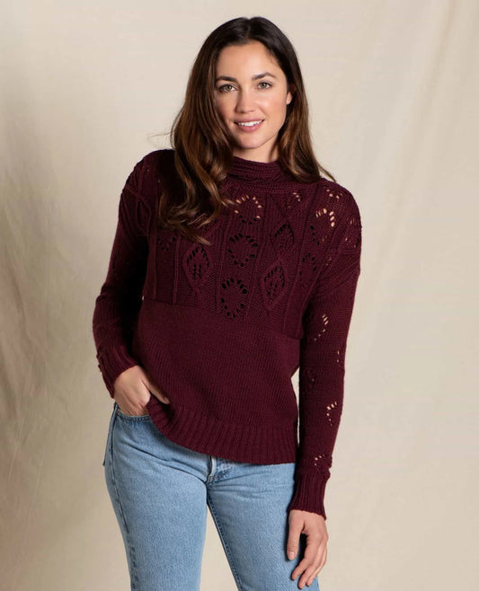 Toad and Co - Tupelo II Cable Sweater - Port