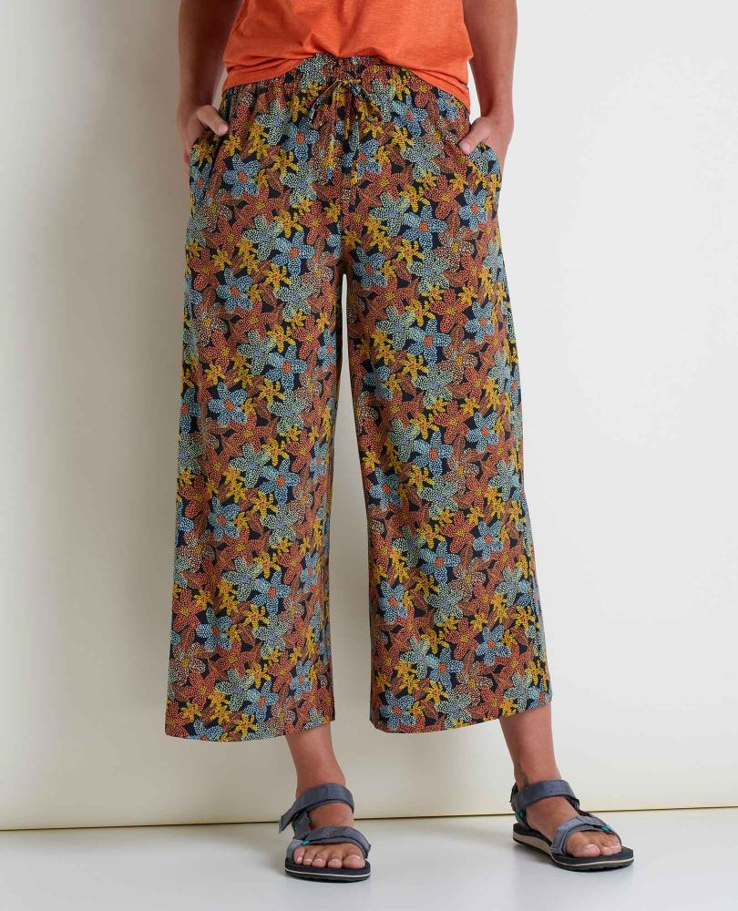 Toad and Co - Sunkissed Wide Leg Pant - Black Floral Dot Print