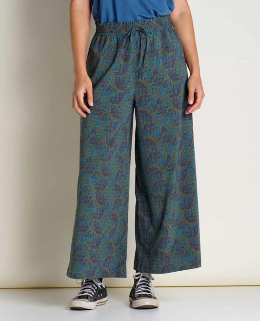 Toad and Co - Sunkissed Wide Leg Pant - Black Floral Dot Print