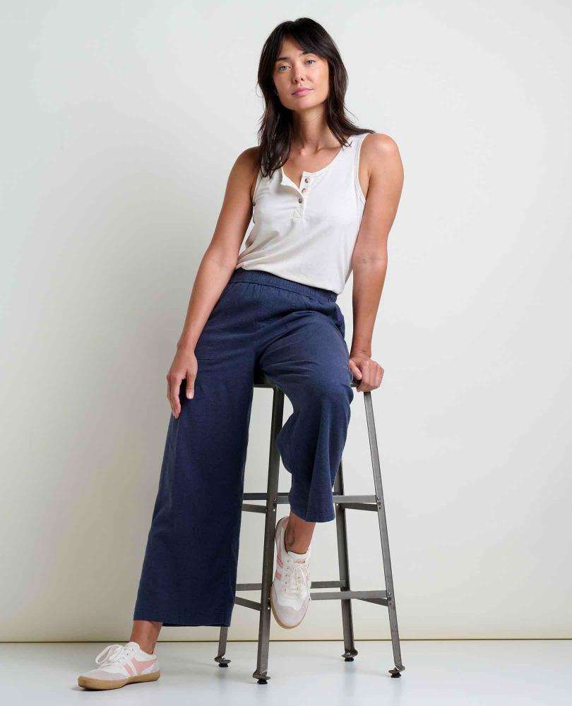 Toad and Co - Taj Hemp Wide Leg Pant - Women's - Chestnut Floral Print