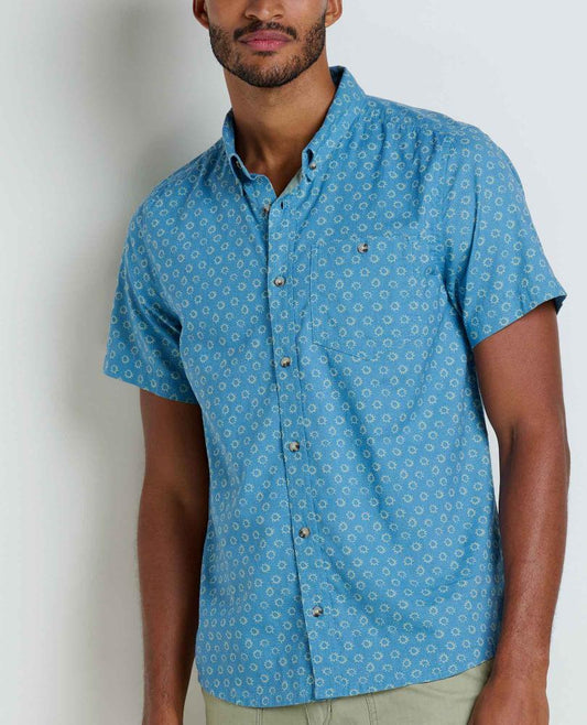 Toad and Co - Mattock Short Sleeve Shirt - Glacier Geo Print
