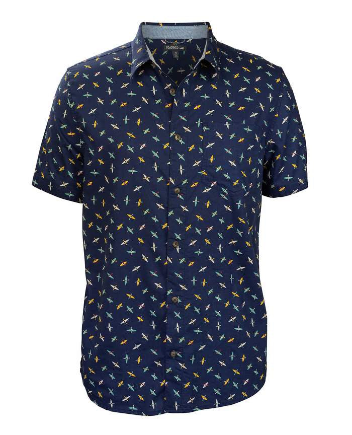 Toad and Co - Fletch Short Sleeve Shirt - Midnight Thistle Print