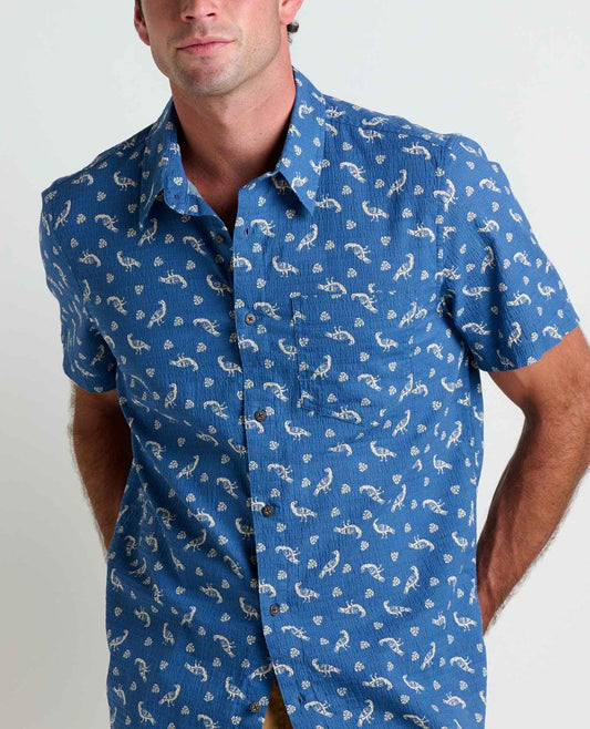 Toad and Co - Fletcher Short Sleeve Shirt - Men's - Pacific Blue Bird Print