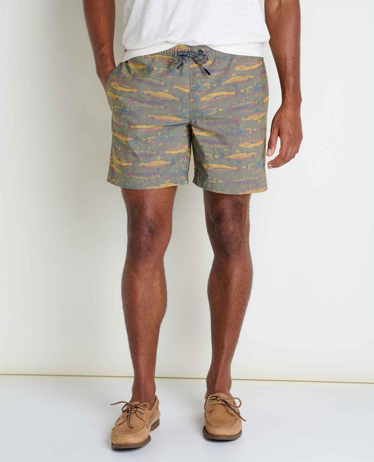 Toad and Co - Boundless Pull-On Short - Men's - Olive Trout Print