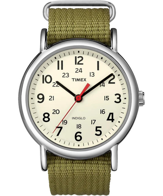 Timex - Weekender 38mm Fabric Strap Watch - Green