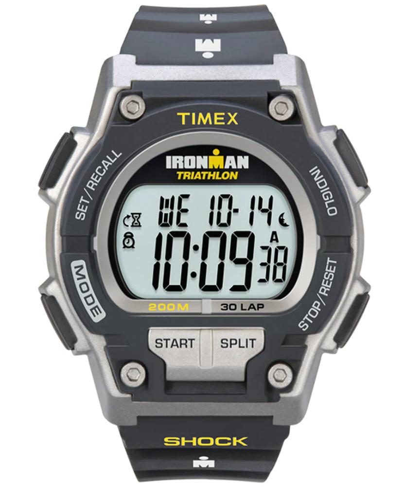 Timex - Ironman Original 30 Shock Full-Size Resin Strap Watch - Black