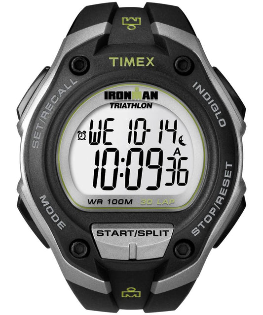 Timex - Ironman Classic 30 Oversized Resin Strap Watch - Black