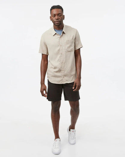 Tentree - Hemp Button Front Shortsleeve Shirt - Men's - Oatmeal