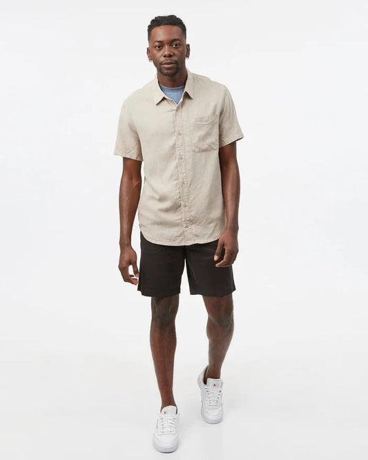 Tentree - Hemp Button Front Shortsleeve Shirt - Men's - Oatmeal