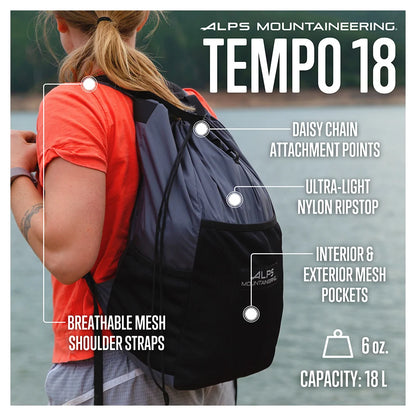 Alps Mountaineering - Tempo Drawstring Pack - gray/black