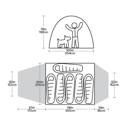 Big Agnes - Bunk House 6 - Prairie Sand Chinois Green