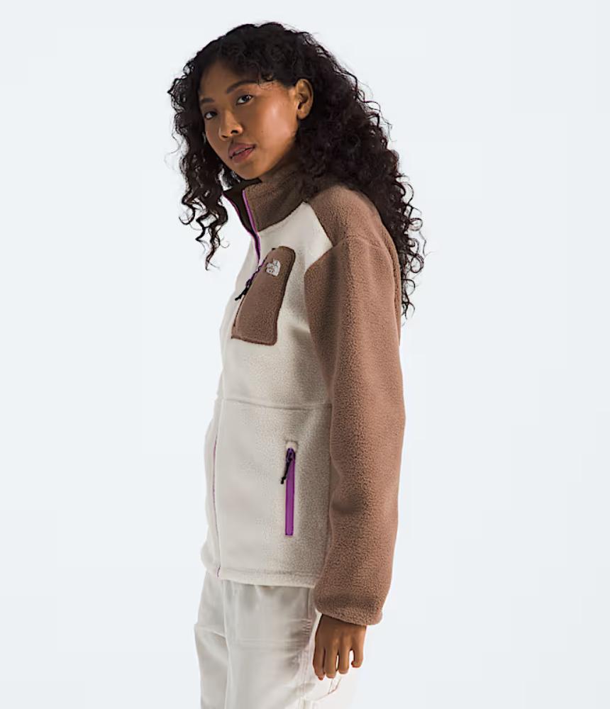 The North Face - Yumiori Full Zip - Women's - White Dune/Latte/Vibrant Verbena
