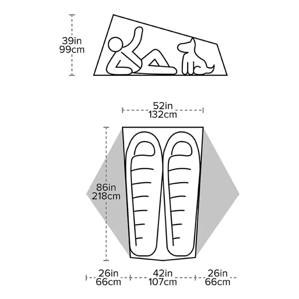 Big Agnes - Tiger Wall UL2 - Mercury Evening Primrose