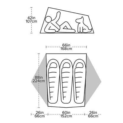 Big Agnes - Tiger Wall UL3 - Mercury Evening Primrose