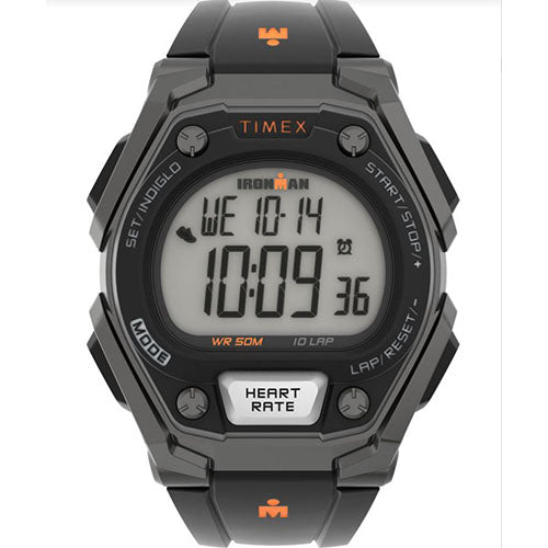 Timex - Ironman Classic 10+ 43mm HRM Activity Watch - Black