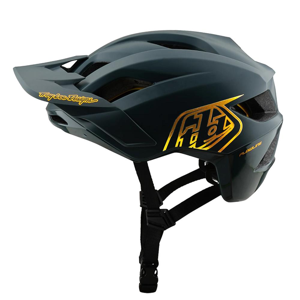Troy Lee Designs - Youth Flowline Helmet W/Mips - Gray/Gold