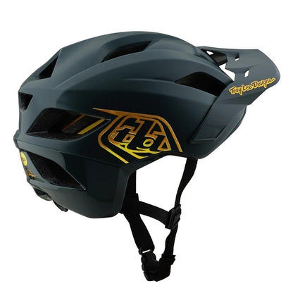 Troy Lee Designs - Youth Flowline Helmet W/Mips - Gray/Gold