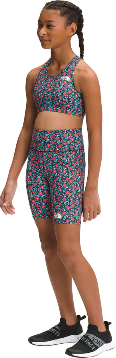 The North Face - Printed Never Stop Bralette - Girls' - TNF Black Retro Poppy Print