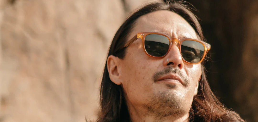 Camp Eyewear - Topo - Matte Orange / Walnut; Basic Polarized G15