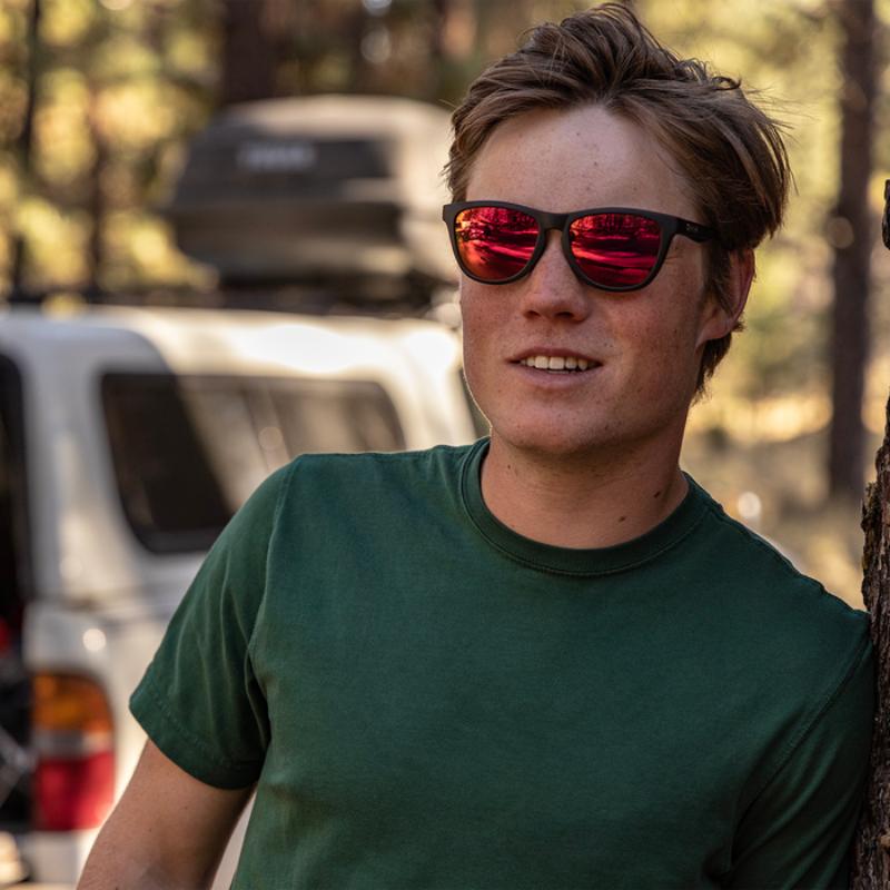 Suncloud - Topsail - Matte Black; Polarized Red Mirror