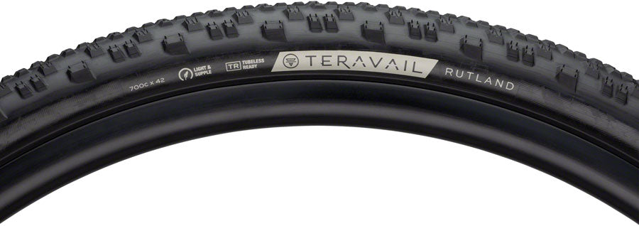 Teravail - Rutland Tire - 700 x 42, Tubeless, Folding, Black, Durable - Black