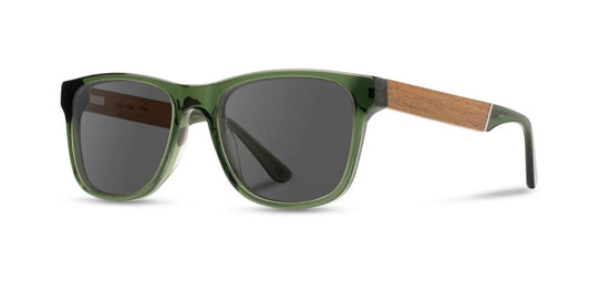 Camp Eyewear - Trail - Fern / Walnut; Basic Polarized Grey