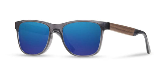 Camp Eyewear - Trail - Fog / Walnut; HD Plus Polarized Blue Flash