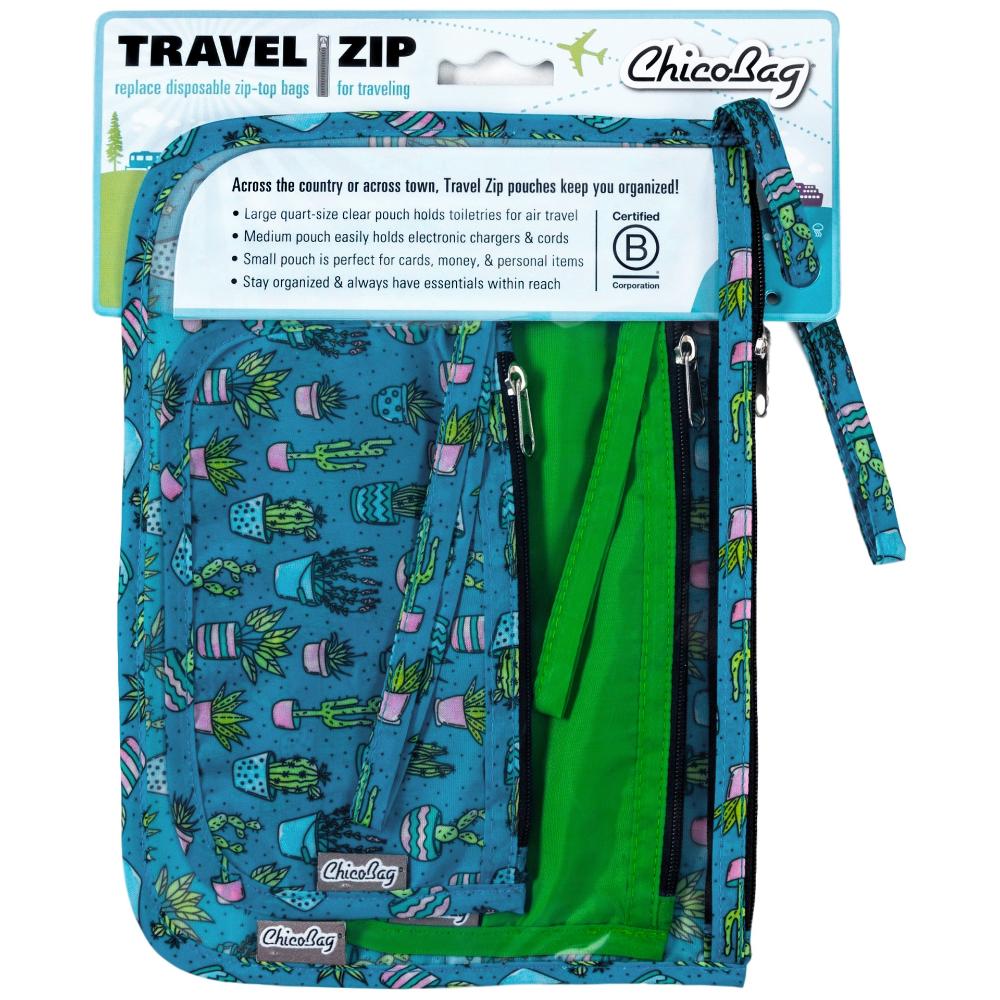 Chicobag - Travel Zip set of 3 - Cactus