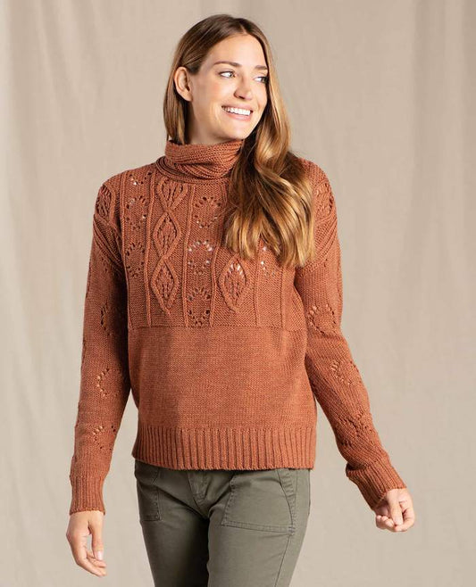 Toad and Co - Tupelo II Cable Sweater - Auburn