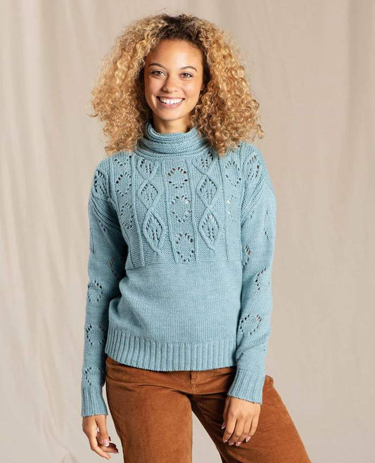 Toad and Co - Tupelo II Cable Sweater - Blue Slate