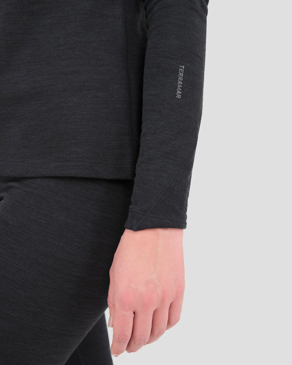 Terramar - 3.0 Thermawool Crew Women's - Smoke Heather