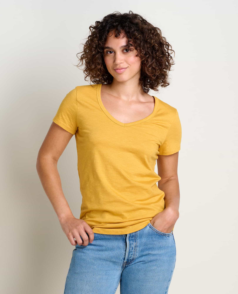 Toad and Co - Marley Short Sleeve V-Neck Tee - Iron