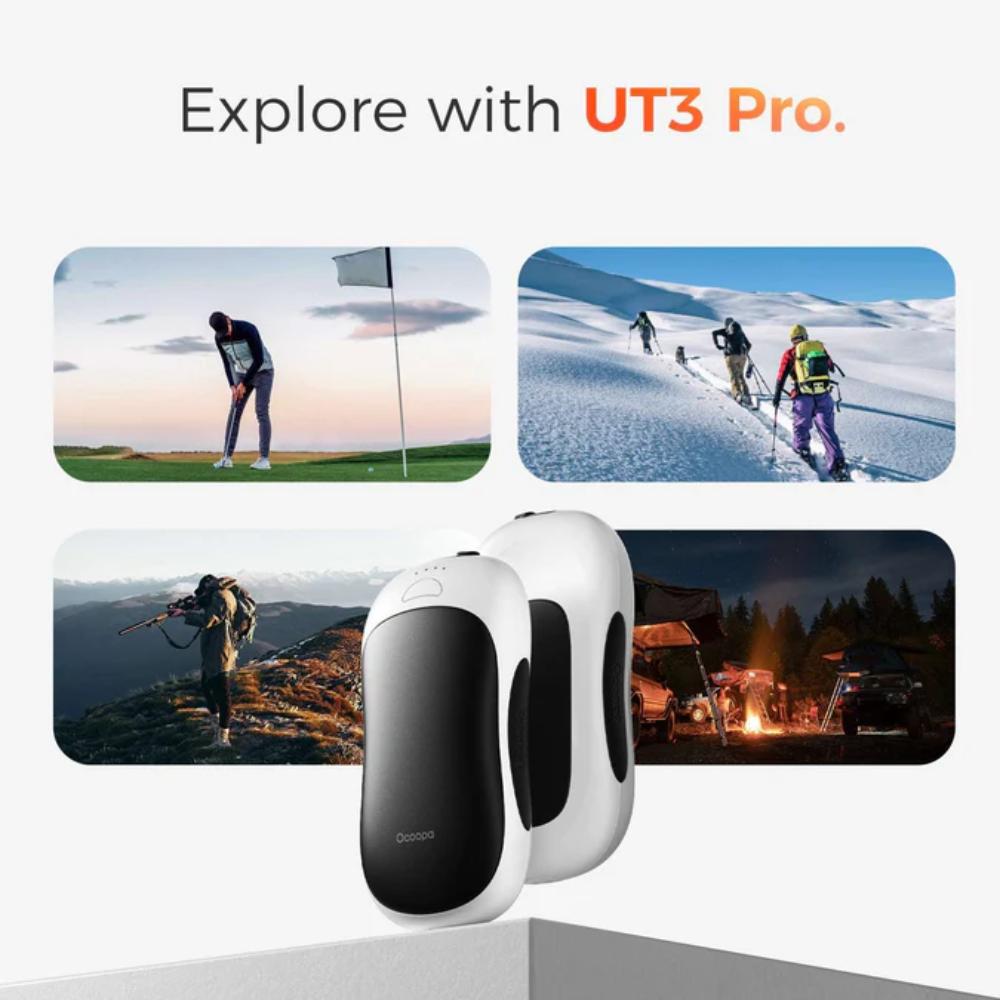 Ocoopa - UT3 PRO Magnetic Rechargeable Hand Warmer - Black/Black