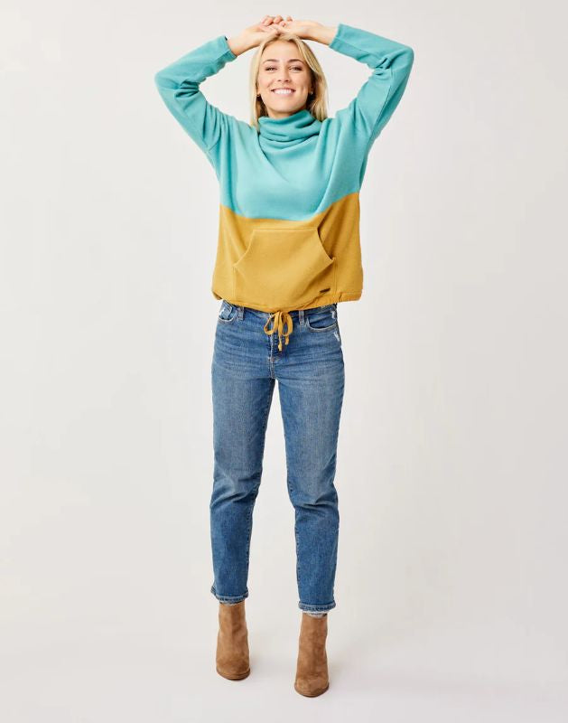 Carve Designs - Rowayton Colorblock Cowl - Women's - Cloud w. Cloud Heather