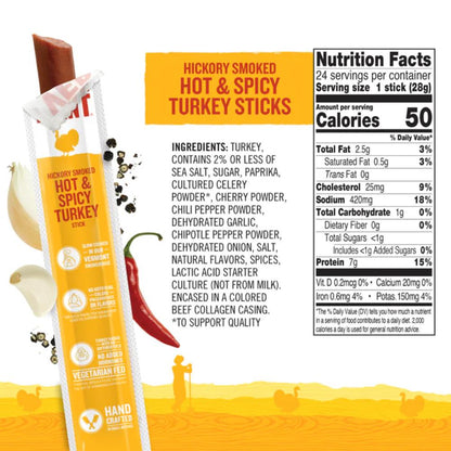 VT Smoke and Cure - Hot and Spicy Turkey Stick