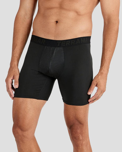 Terramar - Pro Jersery Boxer Briefs - Men's - Black