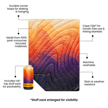 Rumpl - Original Puffy Blanket - Watercolor Glow